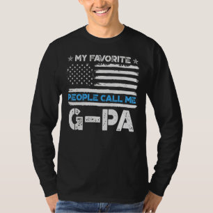 T-shirt Mens Mes Favoris Appelez-Moi G Pa Usa Flag Fath