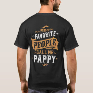 T-shirt Mens Mes Favoris Les gens m'appellent Pappy Papa P