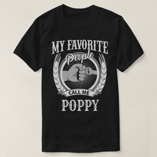 T-shirt Mens Mes Gens Favoris M'Appelent Grand-Père De Pav (Design devant)