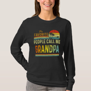 T-shirt Mens Mes Gens Favoris M'Appelent Grand-Père Père P