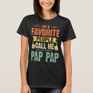 T-shirt Mens Mes Gens Favoris M'Appelent Pap Pap Vintage F