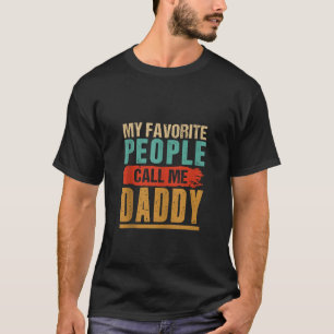 T-shirt Mens Mes Gens Favoris M'Appelent Papa Fath Vintage
