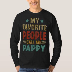 T-shirt Mens Mes Gens Favoris M'Appelent Pappy Vintage Fat