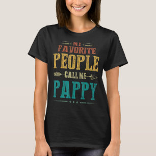 T-shirt Mens Mes Gens Favoris M'Appelent Pappy Vintage Fat
