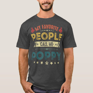 T-shirt Mens Mes Gens Favoris M'Appelent Poppy T Grand-pa