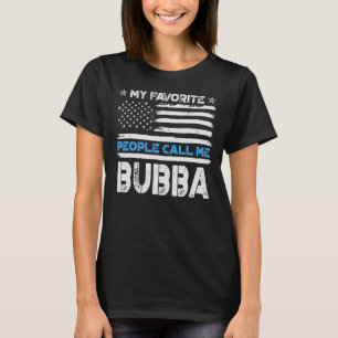 T-shirt Mens Mes gens favoris m'appellent Bubba Usa Flag F