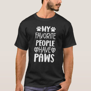 T-shirt Mens Mes Gens Favoris Ont Paw Graphic Chien Tee -