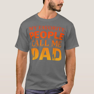 T-shirt Mens Mes préférés Les gens m'appellent Papa Père D