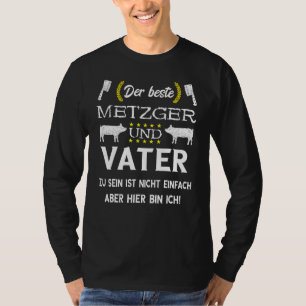 T-shirt Mens Metzger Vater Boucher Boucher Viande Maître P