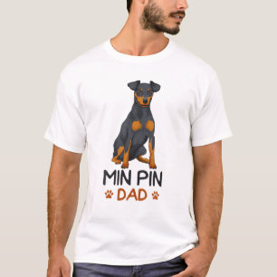 T-shirt Mens Min Pin Papa Miniature Pinscher Chien Père G