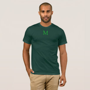 T-shirt Mens Moderne Monogramme T Chemise Élégante Forêt v