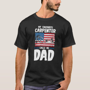 T-shirt Mens Mon Carpenter préféré m'appelle Papa Woodwoke