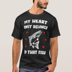 T-shirt Mens Mon Coeur N'Appartient Qu'À Ce Poisson Valent