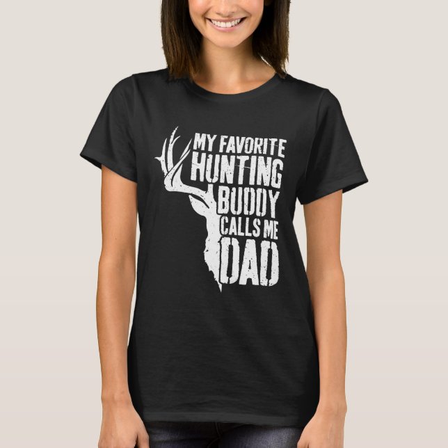 T-shirt Mens Mon Époux De Chasse Favorite M'Appelle Papa D (Devant)
