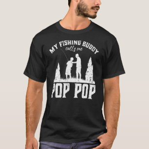 T-shirt Mens Mon Époux De Pêche M'Appelle Pop Pop Grandpa 