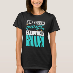 T-shirt Mens Mon Époux De Pêche Préféré M'Appelle Grand-Pè