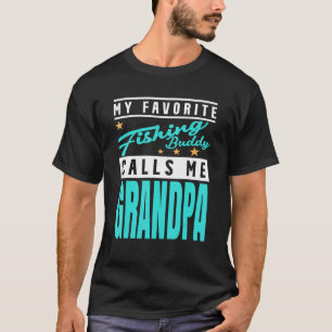 T-shirt Mens Mon Époux De Pêche Préféré M'Appelle Grand-Pè