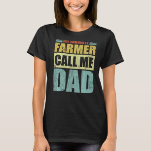 T-shirt Mens Mon Fermier Favori M'Appelle Fête des pères P