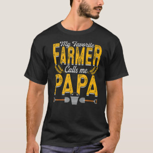 T-shirt Mens Mon Fermier Préféré M'Appelle Papa Farming Pa