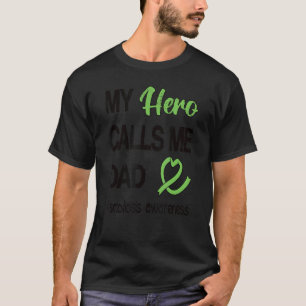 T-shirt Mens Mon Héros M'Appelle Papa Scoliosis Guerrier P