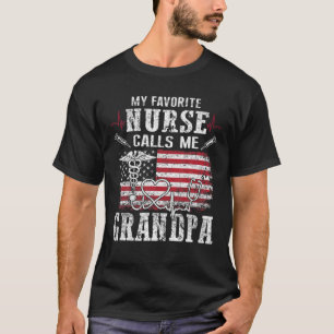 T-shirt Mens Mon Infirmière Favorite M'Appelle Grand-Père 
