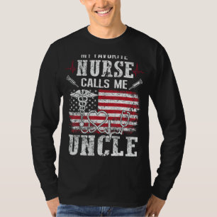 T-shirt Mens Mon Infirmière Préférée M'Appelle Fête des pè