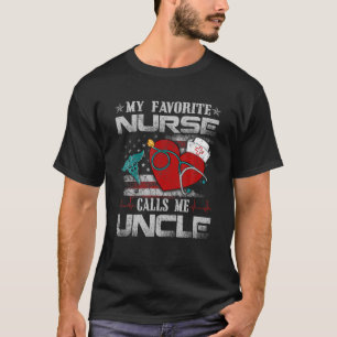 T-shirt Mens Mon Infirmière Préférée M'Appelle Fête des pè