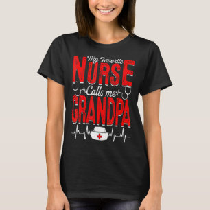 T-shirt Mens Mon Infirmière Préférée M'Appelle Grand-Père