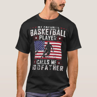 T-shirt Mens Mon Joueur De Basket Favori M'Appelle Godfat
