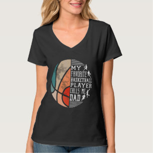 T-shirt Mens Mon Joueur De Basket Favori M'Appelle Papa Ba