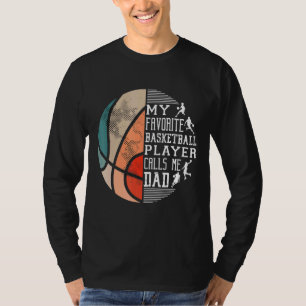 T-shirt Mens Mon Joueur De Basket Favori M'Appelle Papa Ba