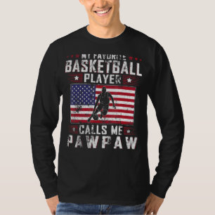 T-shirt Mens Mon Joueur De Basket Favori M'Appelle Pawpaw