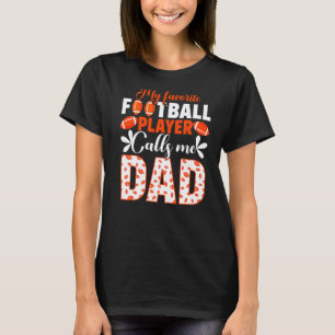 T-shirt Mens Mon Joueur De Football Favori M'Appelle Papa