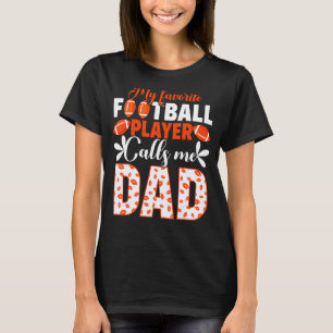 T-shirt Mens Mon Joueur De Football Favori M'Appelle Papa