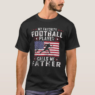 T-shirt Mens Mon Joueur De Football Favori M'Appelle Père 