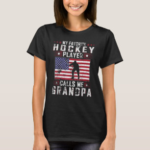 T-shirt Mens Mon Joueur De Hockey Favori M'Appelle Grand-P