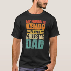 T-shirt Mens Mon Joueur Kendo préféré m'appelle Papa Père