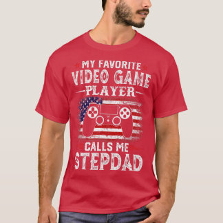 T-shirt Mens Mon Joueur Vidéo Préféré M'Appelle Stepda