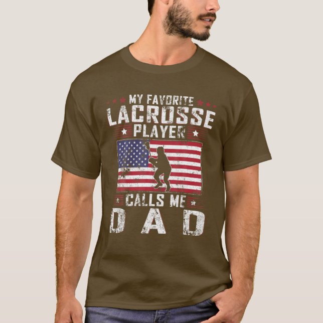 T-shirt Mens Mon Lecteur De Crosse Préféré M'Appelle Papa  (Devant)