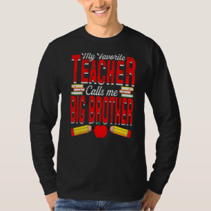 T-shirt Mens Mon Professeur Préféré M'Appelle Big Brother
