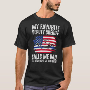 T-shirt Mens Mon Sheriff Adjoint M'Appelle Papa Sheriff Ad