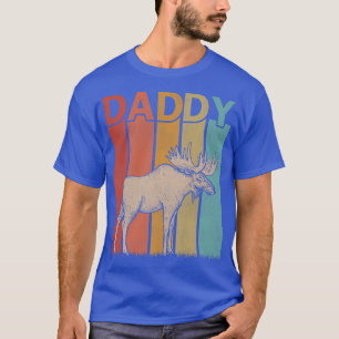 T-shirt Mens Moose Retro Style Vintage Papa Graphisme Fath