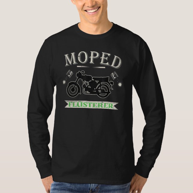 T-shirt Mens Moped Whisper Ddr Moped S51 Suhl 2 Stroke Sim (Devant)