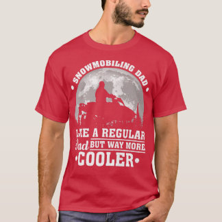 T-shirt Mens Motoneige Papa Comme Un Père Régulier Motonei