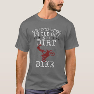 T-shirt Mens Motos Riding Vieux Type Avec Un Vélo Sale M