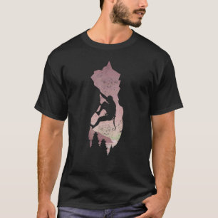 T-shirt Mens Mountain Climber Rock Escalade Bouldering Mou