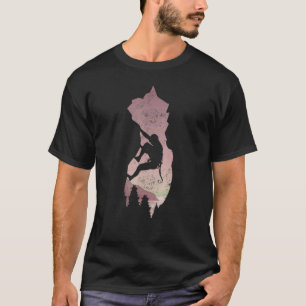 T-shirt Mens Mountain Climber Rock Escalade Bouldering Mou