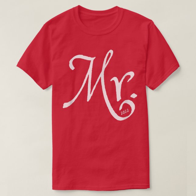 T-shirt Mens Mr. & Mrs. 2022 Matching chemts Honeymoon Wed (Design devant)
