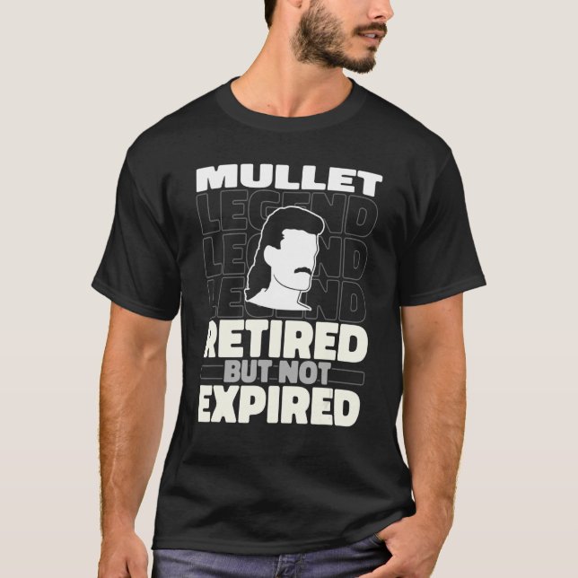 T-shirt Mens Mullet Retraite Redneck Pride Mullet (Devant)