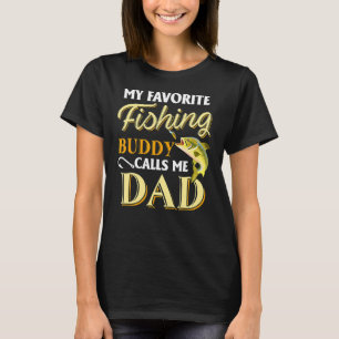 T-shirt Mens My Favori Fishing Buddy M'appelle Papa Père